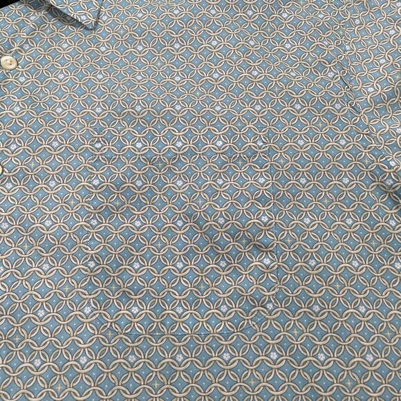 Maus Hoffman Shirt Mens XXL Blue Liberty Art Fabrics All Over Print Casual - Picture 7 of 9